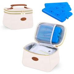 PIIOSER breast milk cooler bag open shows roomy interior for on-the-go milk storage
