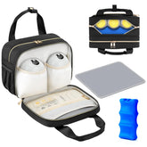 PIIOSER breastmilk cooler bag front view showing portable on-the-go design