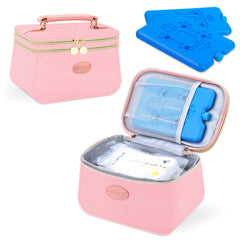 PIIOSER breast milk cooler bag front view shows compact on-the-go design for feeding.