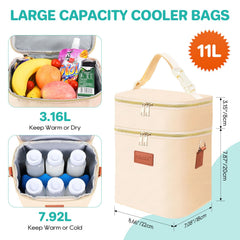 PIIOSER breastmilk cooler bag uses waterproof, leakproof materials for secure transport