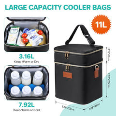 PIIOSER breastmilk cooler bag interior waterproof liner prevents leaks during use