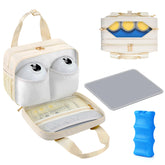 PIIOSER Breastmilk Cooler Bag wearable pump front pockets keep pumps secure on the go