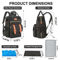 PIIOSER diaper bag tote multipocket design helps stay organized.