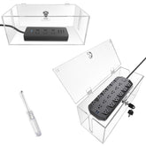 PILISPARK 2pc acrylic cable organizer large hides power strips for a tidy space.