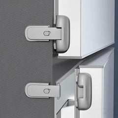 PILISPARK fridge lock adhesive-back demonstrates secure mounting for child safety
