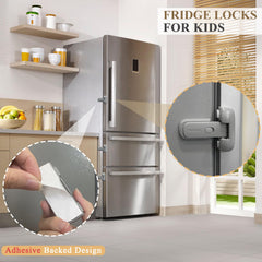 PILISPARK fridge lock two-buttons-unlock highlights easy operation with one hand