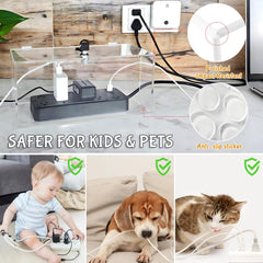 PILISPARK surge protector box coverage keeps power strips tidy and safe.