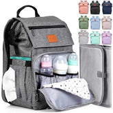 PILLANI diaper bag backpack front pocket keeps keys and small items easily reachable.