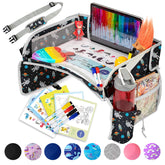 PILLANI Kids Travel Tray compact-design showing sleek portable setup for car trips
