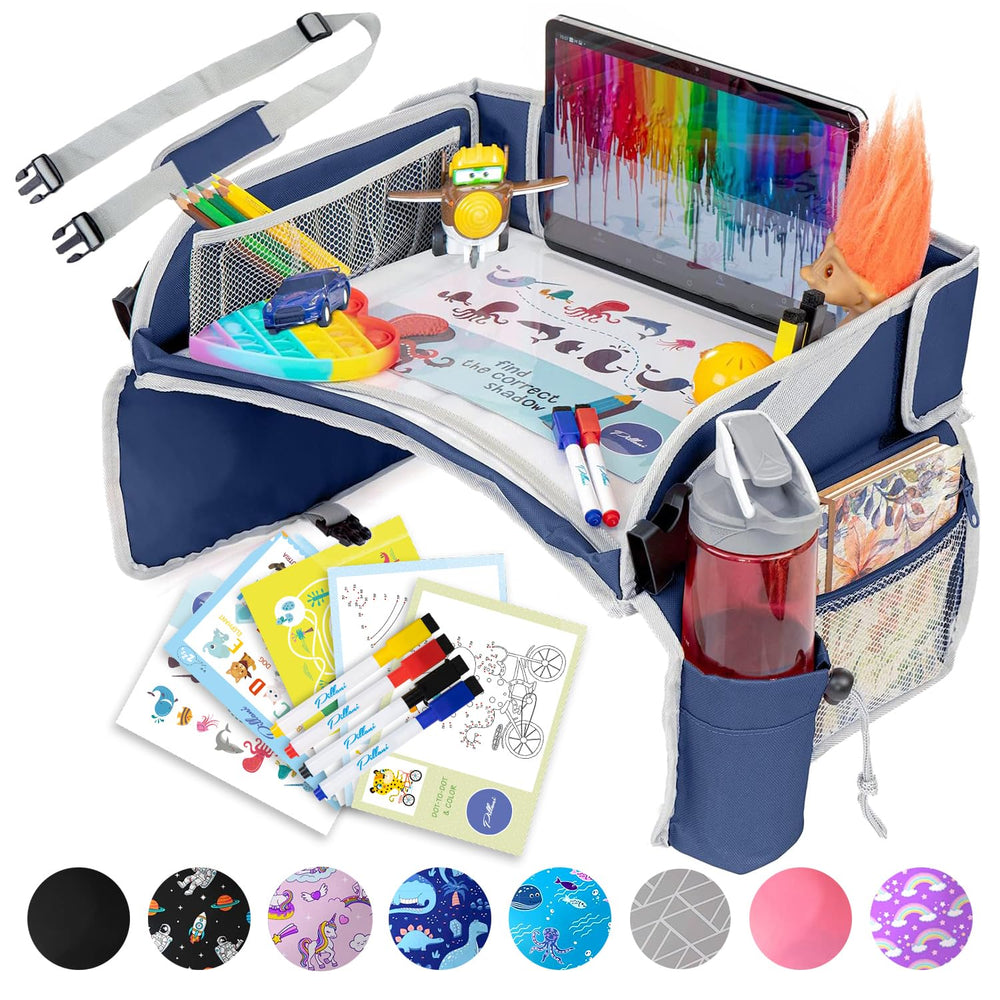 PILLANI Kids Travel Tray compact-size on-lap layout for mess-free travel