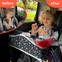 PILLANI Kids Travel Tray erasable-drawing-area for mess-free creativity on the go