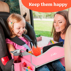 PILLANI Travel Tray features erasable drawing platform for mess-free art on the road.