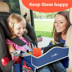 PILLANI Kids Travel Tray organization pockets keep items within reach