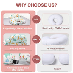 PILLANI nursing pillow removable cover allows quick cleaning after meals.