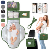 Pillani portable baby changing pad folded compactly for travel storage.