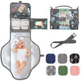 Pillani portable changing pad folded for travel, offering on-the-go convenience.