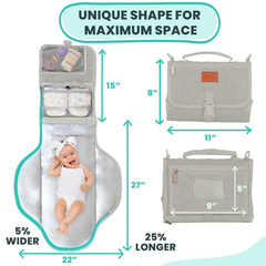 Pillani portable changing pad includes wipes pocket for quick access