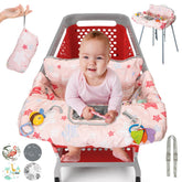 Pillani shopping cart cover front view keeps baby hands clean