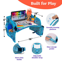 PILLANI travel tray erasable drawing-platform is perfect for on-the-go doodling.