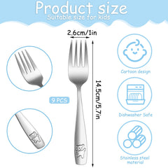 Pimoys bear-engraved forks designed for easy self-feeding