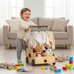 PineapplePapa bear design crate close up showing smooth wood grain and premium finish
