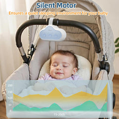 Pinkart Rechargeable Stroller Rocker displaying three vibration speeds for customizable soothing.