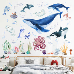 PinkEleph Under The Sea whale shark wall decal brightens nurseries for interactive storytelling