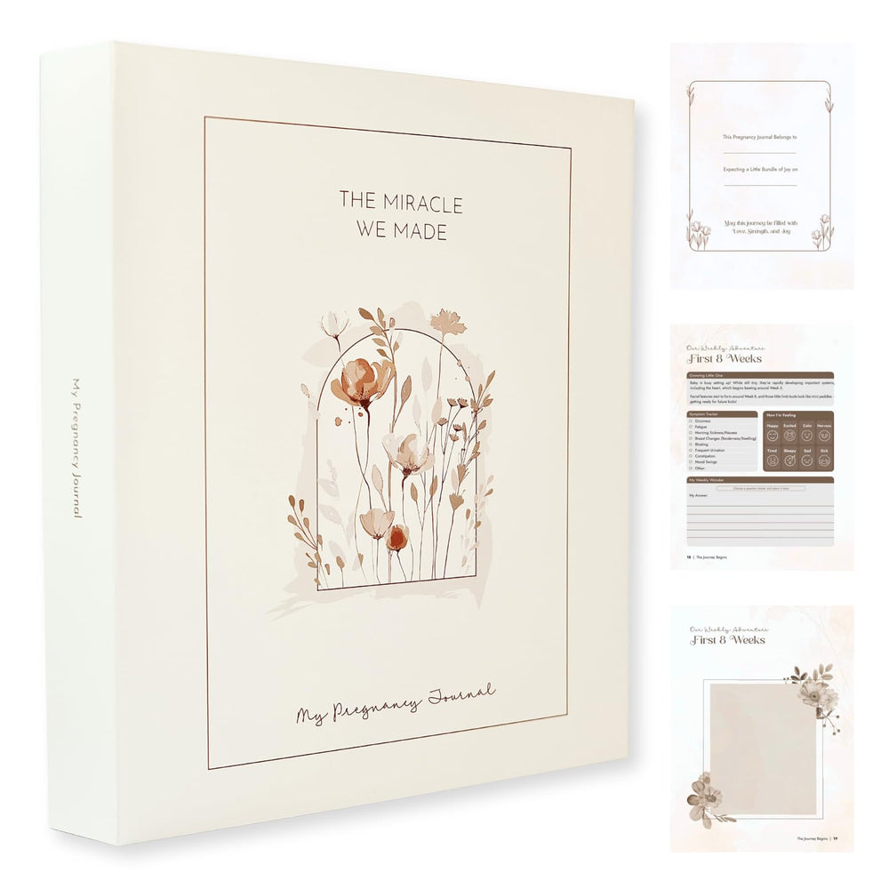 Pinkify It pregnancy journal cover emphasizes memory-keeping with stylish design.