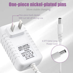 Pinkind Graco DuetSoothe 6.6ft cord provides flexible reach for safer charging.