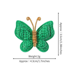 Pinkoriart butterfly hair clip green handmade craftsmanship for durable baby accessories