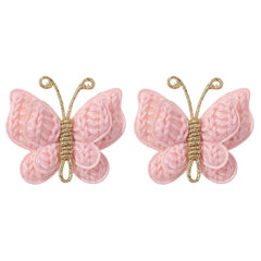 Pinkoriart butterfly hair clip pink set of two for secure toddler hairstyles.
