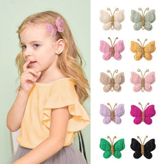 Pinkoriart butterfly hair clip red — vibrant color adds charm to kids' outfits.