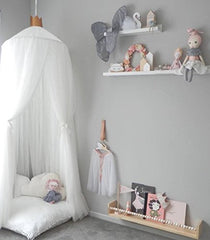 Pinkrin princess canopy elevates girls' room with soft, dreamy magic.