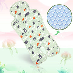 Pinkunn forest cooling pads used in a stroller for a comfortable ride.