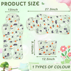 Pinkunn gel car seat cooling pad on stroller keeps baby comfortable outdoors.