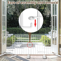 PINPON indoor outdoor pet gate guarding stairs and thresholds