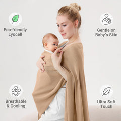Pinuotu nursing cover multiuse scarf demonstrates versatile privacy and style.