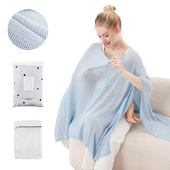 Pinuotu nursing cover showing 360 degree privacy coverage in public