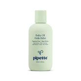 Pipette Baby Oil bottle shows fragrance-free, gentle hydration for delicate skin.