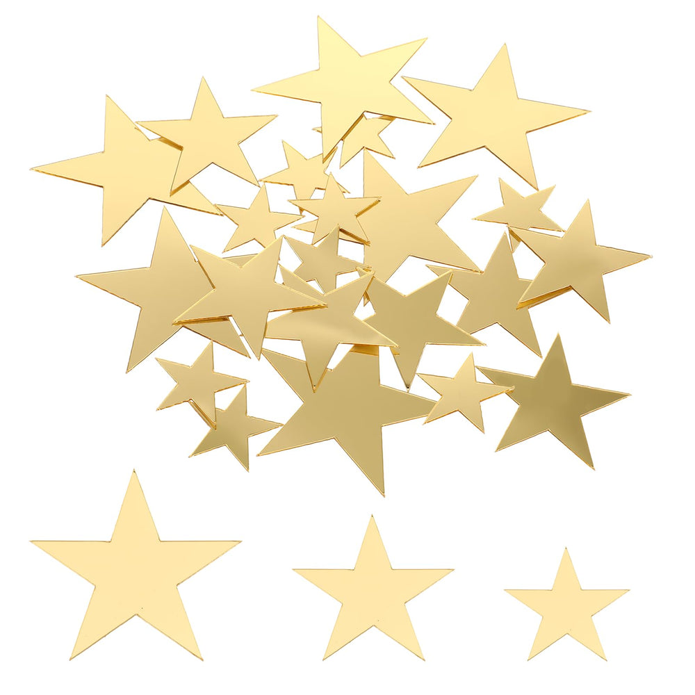 Piriuuo gold star wall decal large on wall adds shimmering focal point