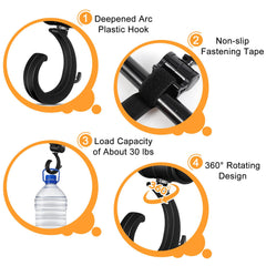 Piriuuo stroller hanger with curved opening keeps bags stable during outings.