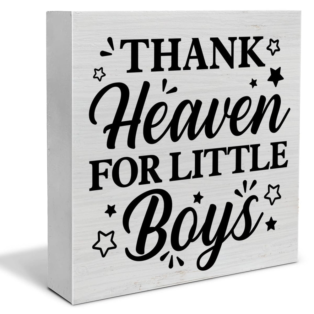 PIXCEOS baby boy nursery box sign 5x5 displays rustic farmhouse charm for nursery decor.