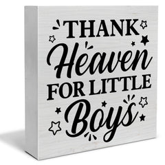 PIXCEOS baby boy nursery box sign 5x5 displays rustic farmhouse charm for nursery decor.