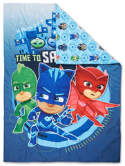 PJ Masks Time to Save The Day fitted sheet in durable polyester for easy care