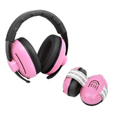 PLANTURECO 2 in 1 baby headphones with rainbow pink design for travel comfort