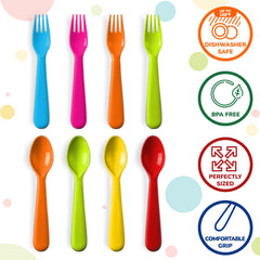 PLASKIDY BPA-free plastic toddler utensils ensure safe meals for little eaters.