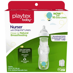 Playtex Baby Nurser Bottle nipple close-up demonstrating Naturalatch design for easy latch.
