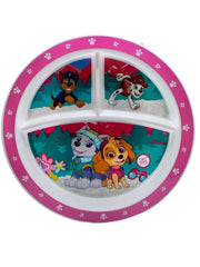 Playtex Baby Paw Patrol plate features rounded sides for easy scooping during meals