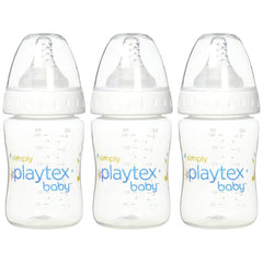 Playtex Baby Simply Baby vented nipple helps reduce air during feeds for smoother sessions.