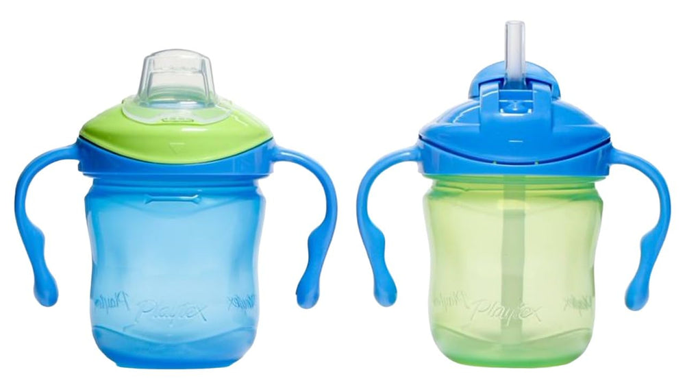 Playtex Baby Sipsters Stage 1 blue cup with removable handles for easy gripping